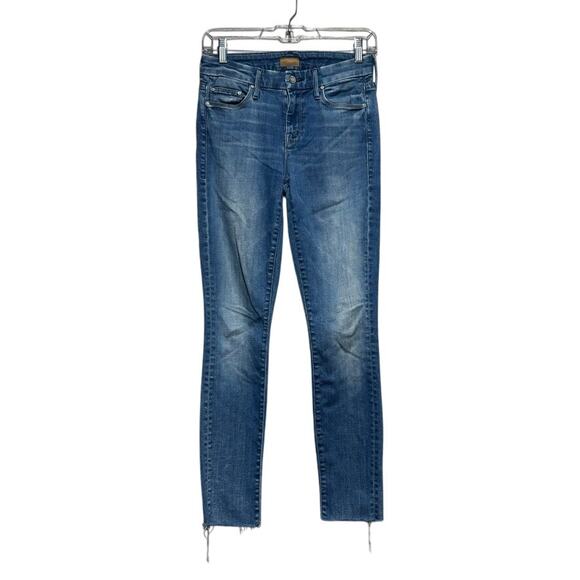 MOTHER Denim - MOTHER Looker Ankle Fray Jeans Size 25 Medium Wash Skinny Birds of Paradise
